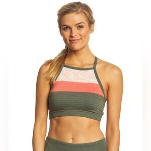 Prana Alois Yoga Bralette Women's Crop Top Sport Bra High Neck Racerback (Sz XS)